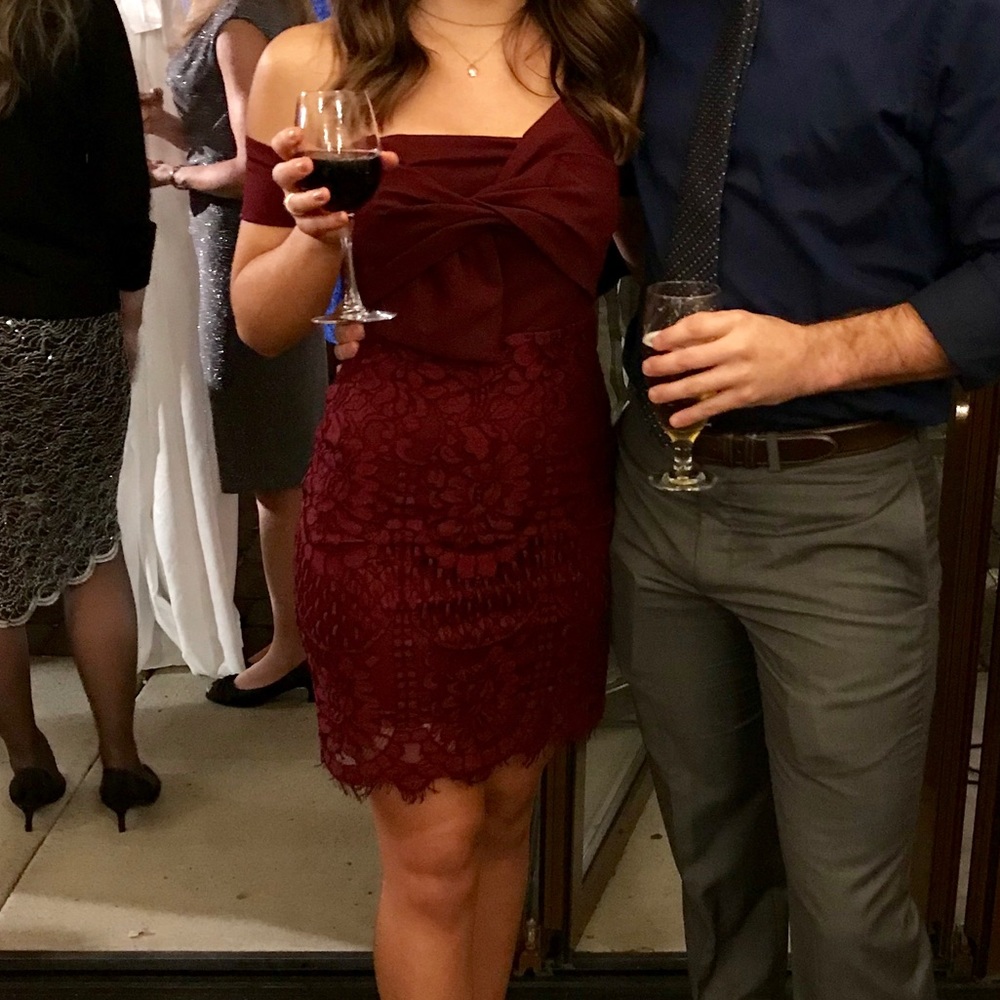 Off the shoulder lace dress